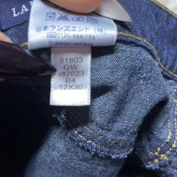 Lands End Relaxed Fit Jeans Stretch Plus Size Comfy Casual Dark Wash - Picture 7 of 7